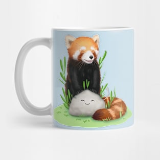 The famous red panda and stone (without background) Mug